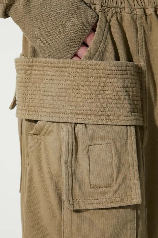 Rick Owens cotton trousers green color