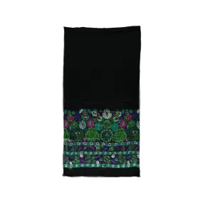 Roberto Cavalli Black and Multicolor Floral Print Scarf - '10s