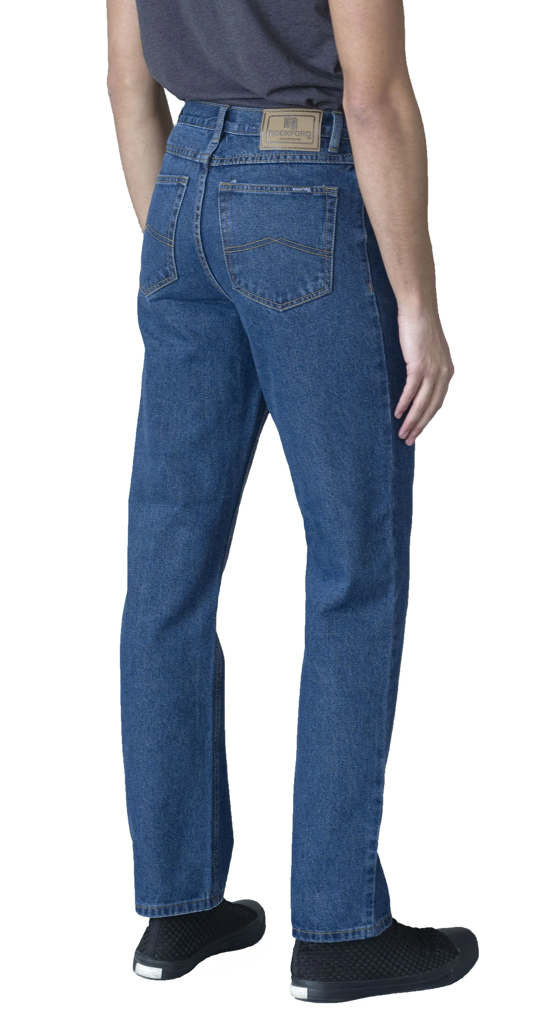 Rockford Long Leg Denim Jeans Blue Stonewash