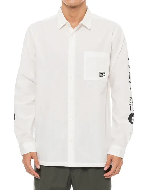 RVCA  |Long Sleeves Plain Logo Shirts