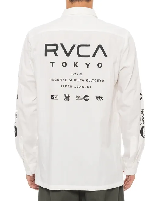 RVCA  |Long Sleeves Plain Logo Shirts