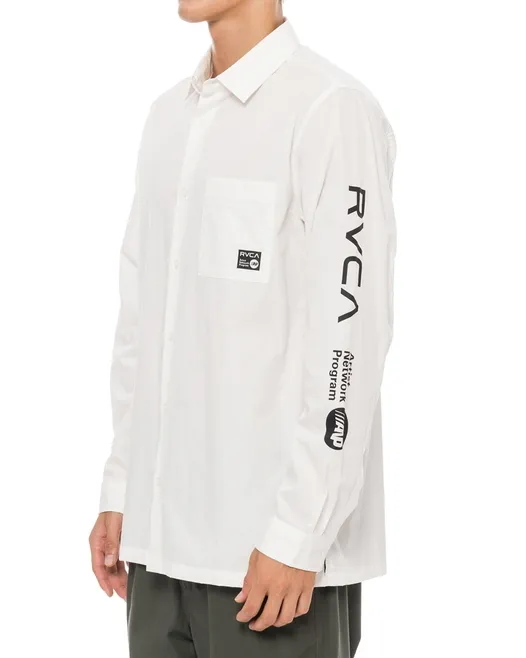 RVCA  |Long Sleeves Plain Logo Shirts