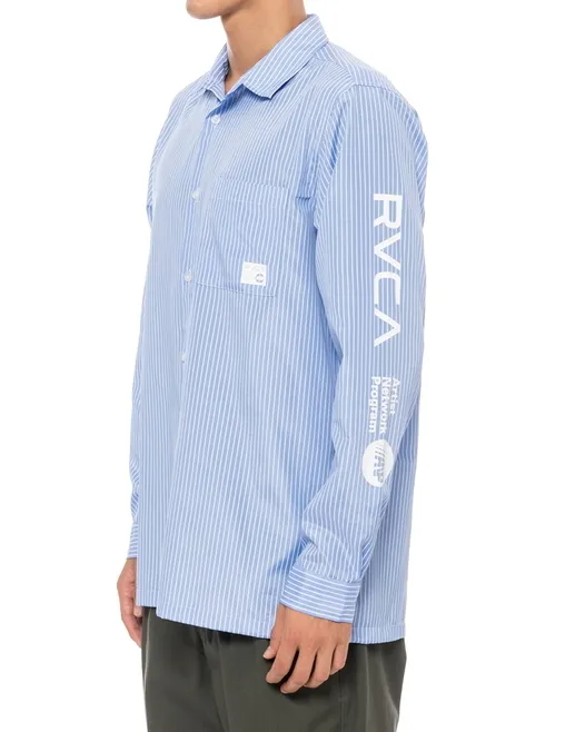 RVCA  |Long Sleeves Plain Logo Shirts