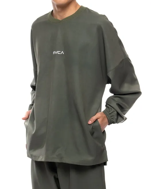 RVCA  |Long Sleeves Plain Logo Sweatshirts