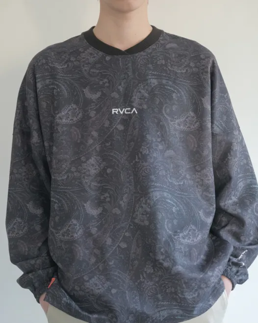 RVCA  |Long Sleeves Plain Logo Sweatshirts