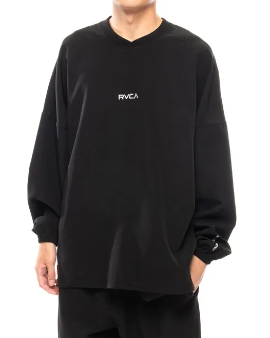 RVCA  |Long Sleeves Plain Logo Sweatshirts