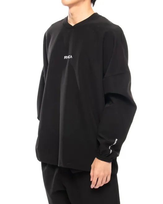 RVCA  |Long Sleeves Plain Logo Sweatshirts