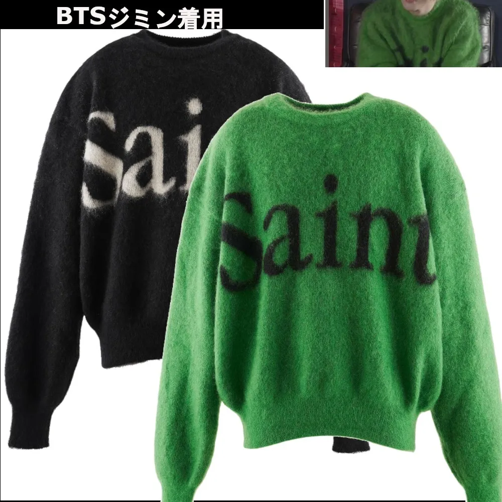 Saint Mxxxxxx  |Crew Neck Pullovers Unisex Wool Street Style Long Sleeves