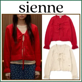 Sienne  |Street Style Long Sleeves Plain Cotton Cardigans