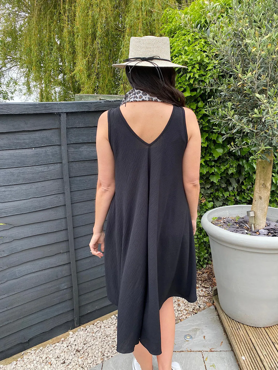 Sleeveless V Neck Dress Cleo