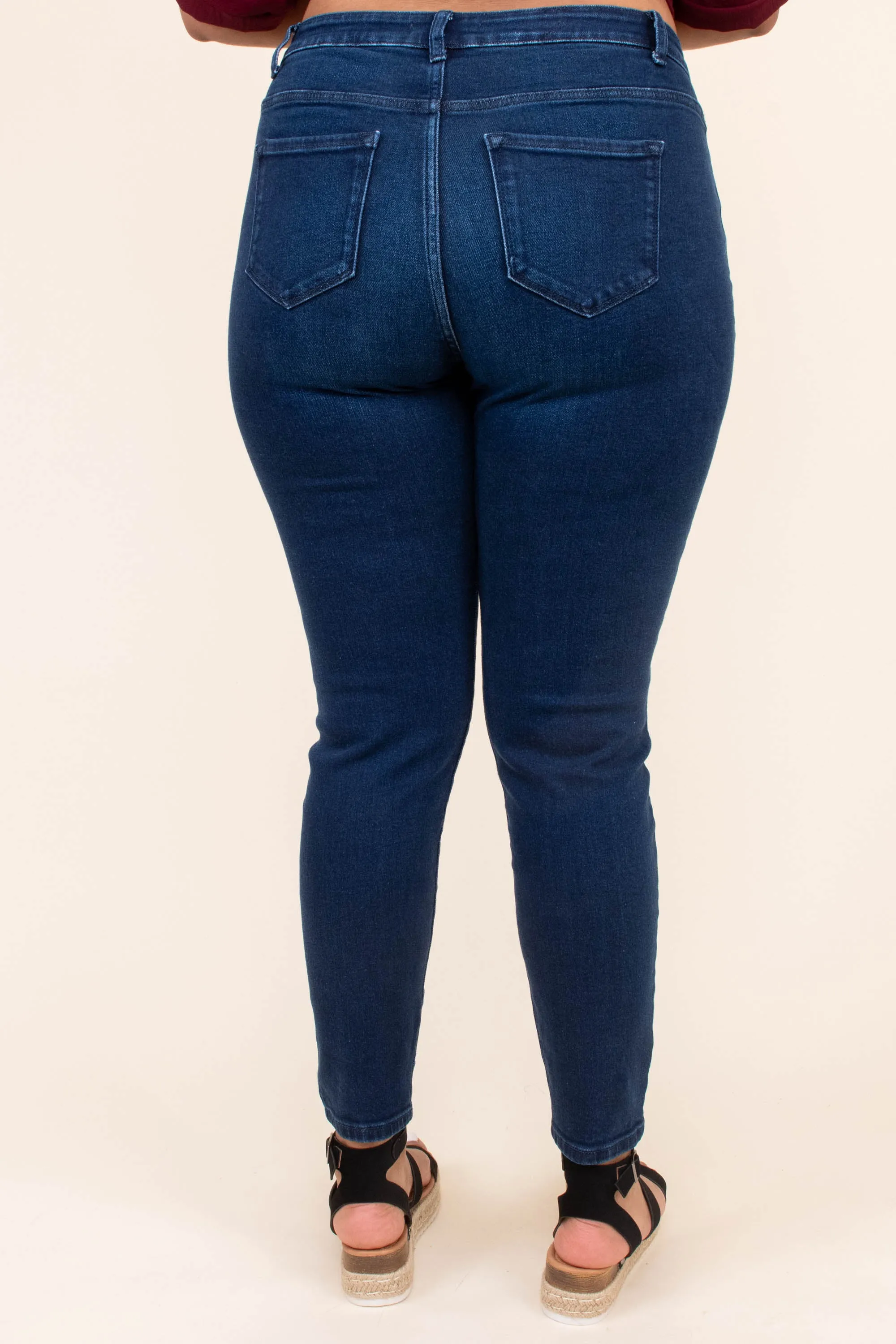 Spoil Me More Jeans, Dark Wash