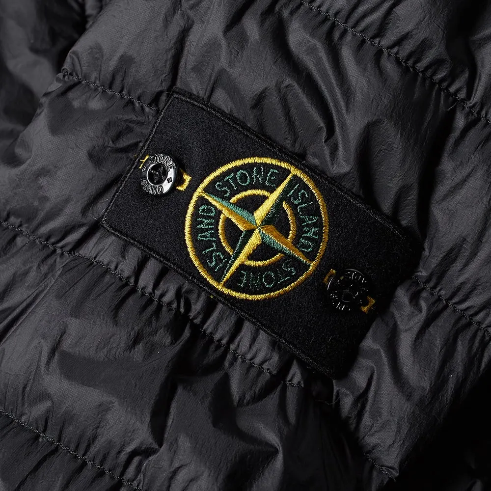 Stone Island Garment Dyed Micro Down Shirt JacketBlack