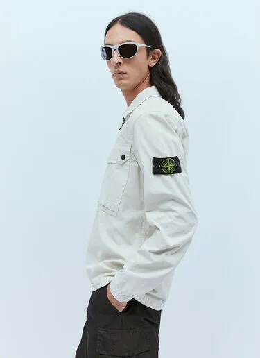 STONE ISLAND  |Street Style Long Sleeves Cotton Logo Shirts