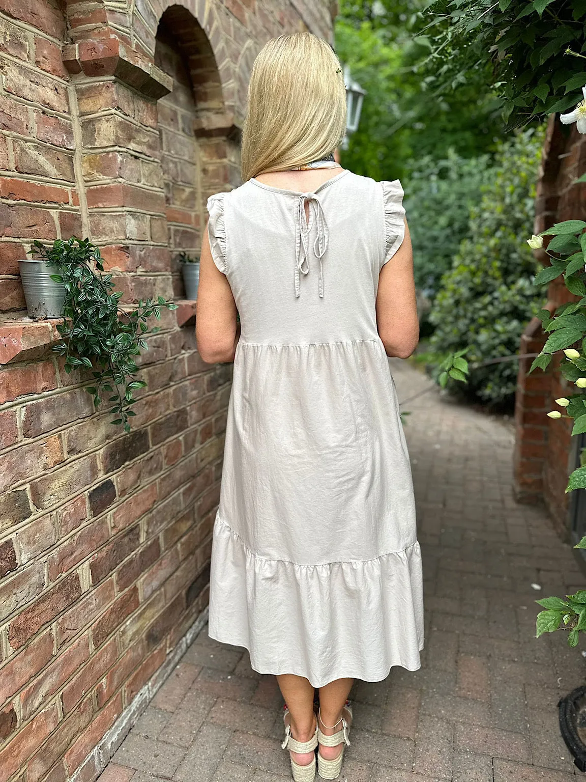 Stone Tie Back Dress Gabby