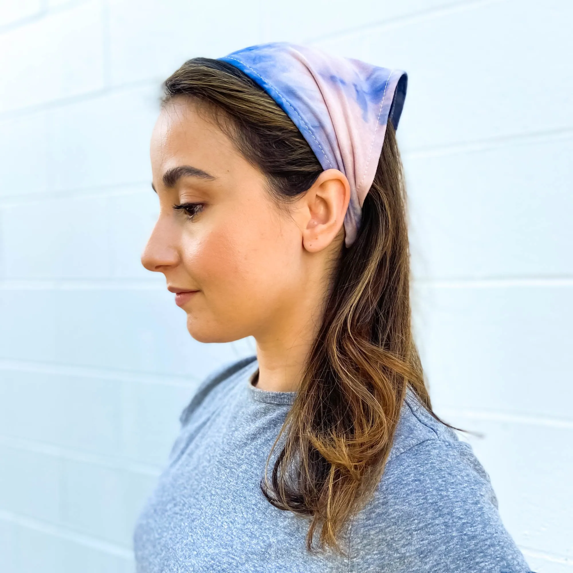 Stretch Tie Dye Bandana Scarf Headbands - 4 Pack