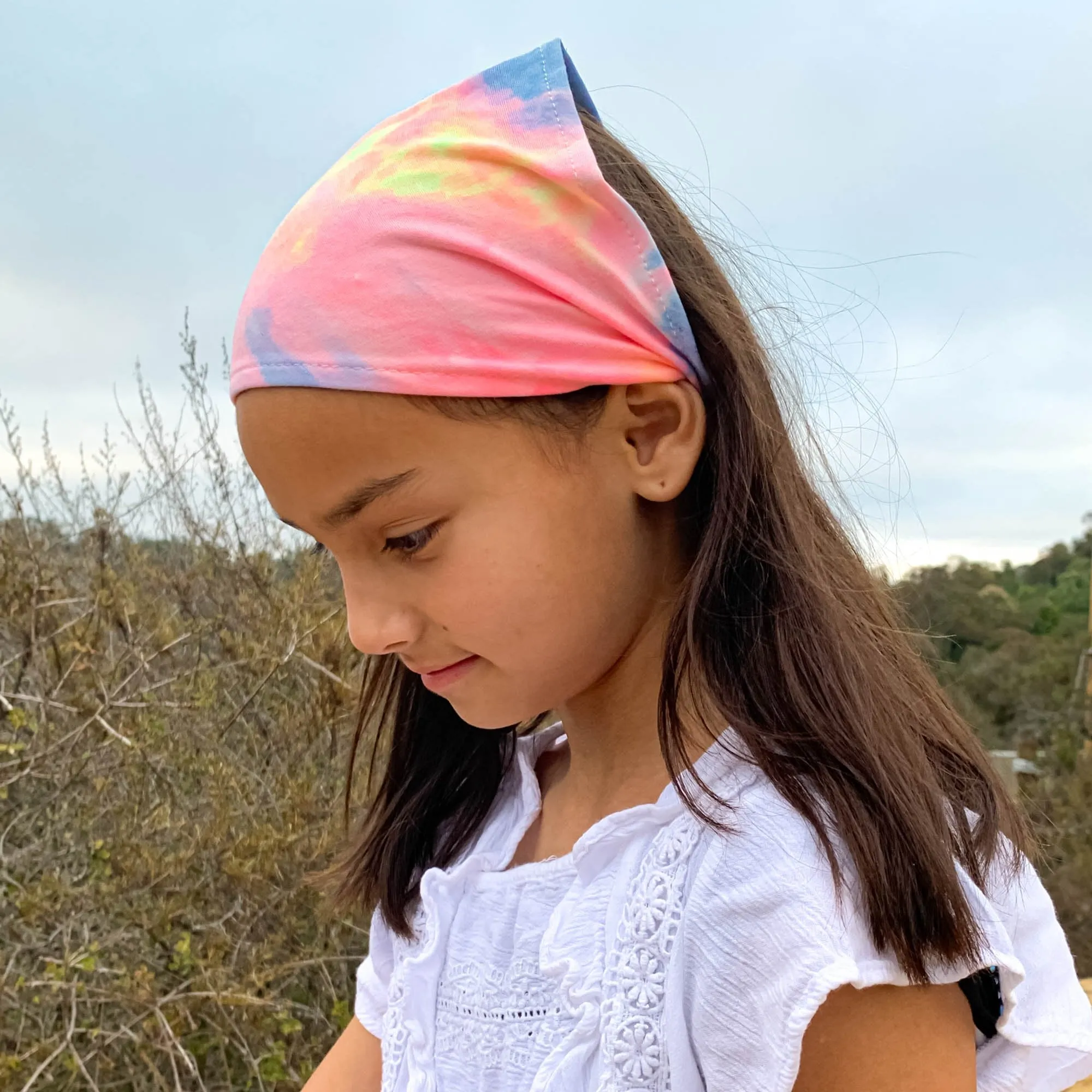 Stretch Tie Dye Bandana Scarf Headbands - 4 Pack