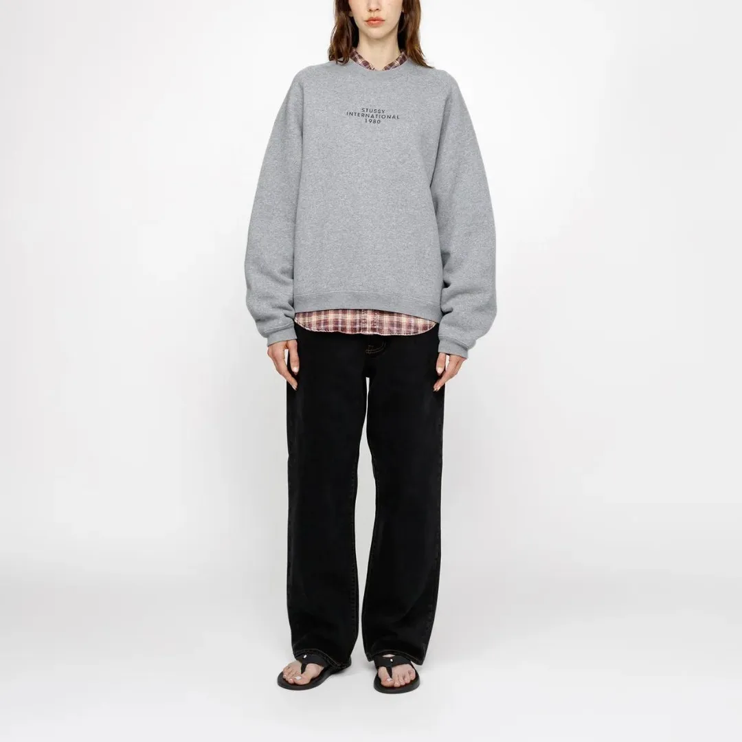 STUSSY  |Crew Neck Pullovers Unisex Street Style Long Sleeves Cotton