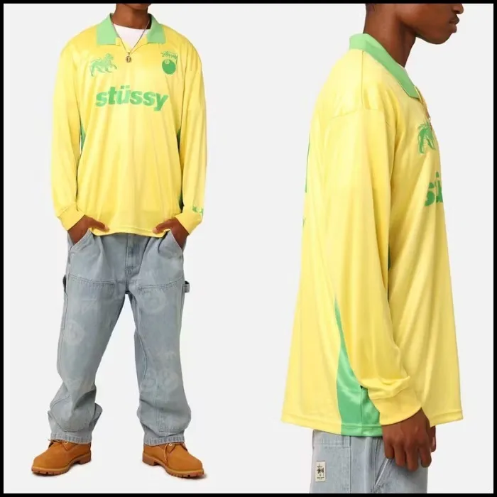 STUSSY  |Pullovers Street Style Long Sleeves Logo Skater Style Polos