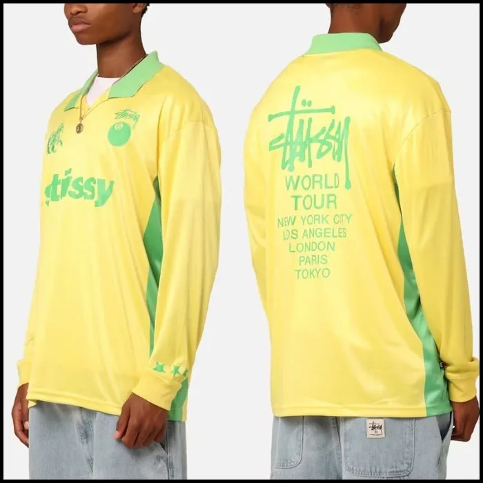 STUSSY  |Pullovers Street Style Long Sleeves Logo Skater Style Polos