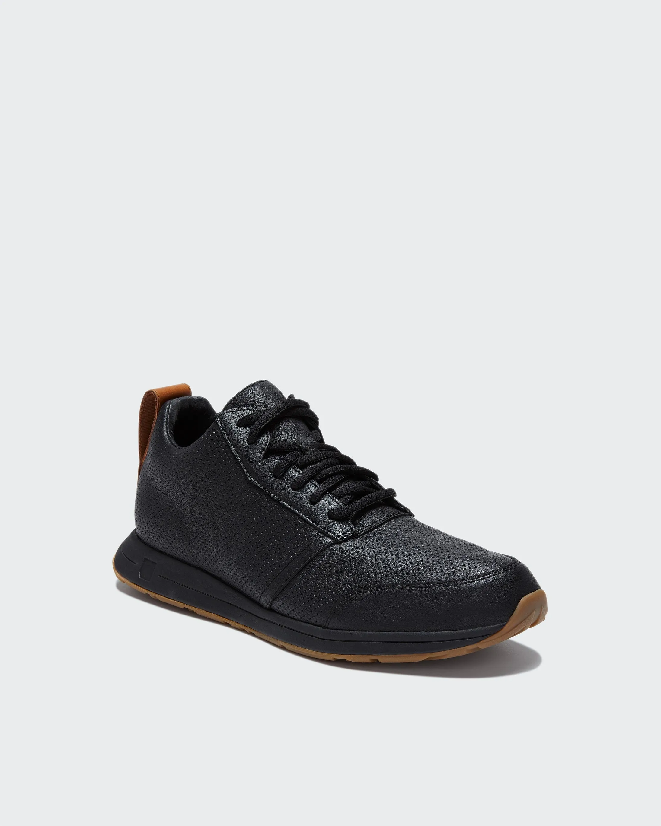 The Henry Mid Trainer / Leather / Black