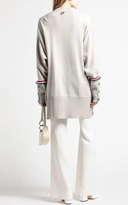 THOM BROWNE  |Long Sleeves Logo Cardigans