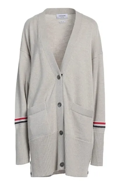 THOM BROWNE  |Long Sleeves Logo Cardigans