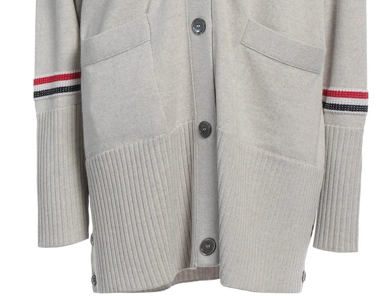 THOM BROWNE  |Long Sleeves Logo Cardigans