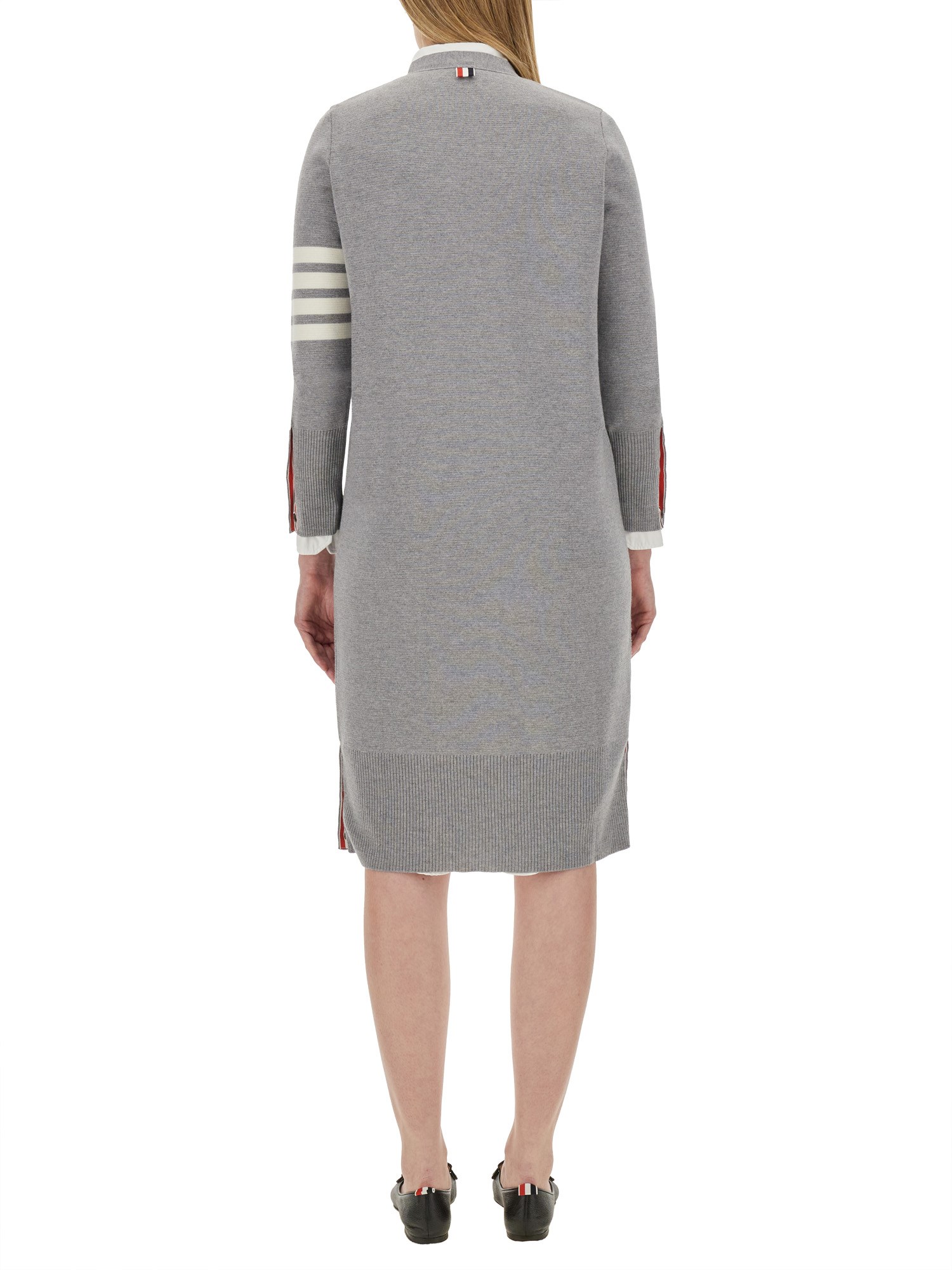 THOM BROWNE    WOOL CARDIGAN DRESS