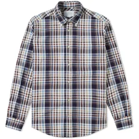 Tripl Stitched Button Down Check ShirtBlue & White Dobby