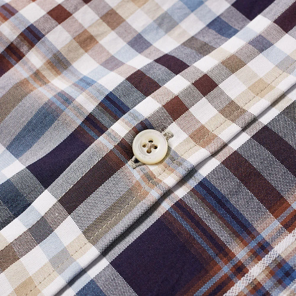 Tripl Stitched Button Down Check ShirtBlue & White Dobby