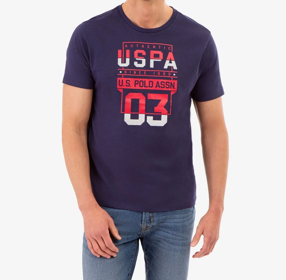 US POLO ASSN.  |Crew Neck Pullovers Street Style Short Sleeves Logo