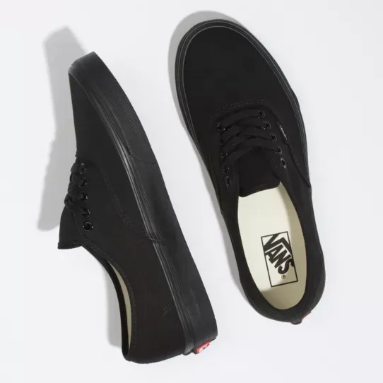 Vans Unisex Authentic Black Canvas Skate Shoe