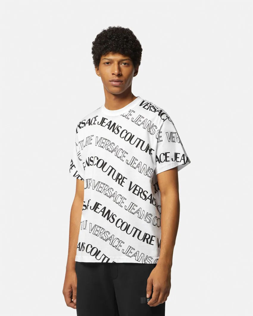 VERSACE JEANS  |Crew Neck Pullovers Monogram Street Style Cotton