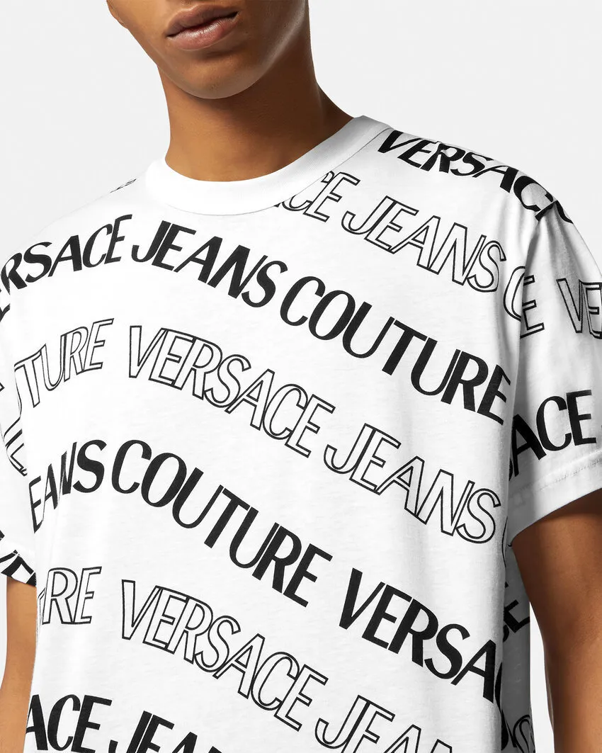 VERSACE JEANS  |Crew Neck Pullovers Monogram Street Style Cotton