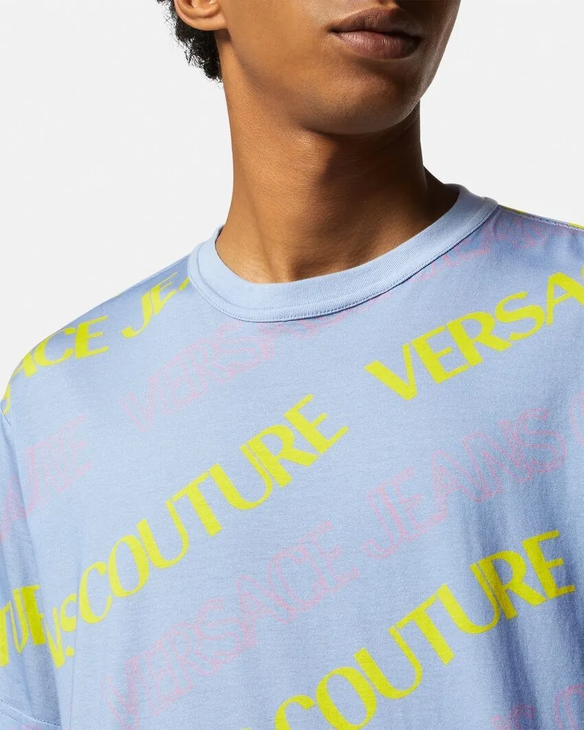 VERSACE JEANS  |Crew Neck Pullovers Monogram Street Style Cotton