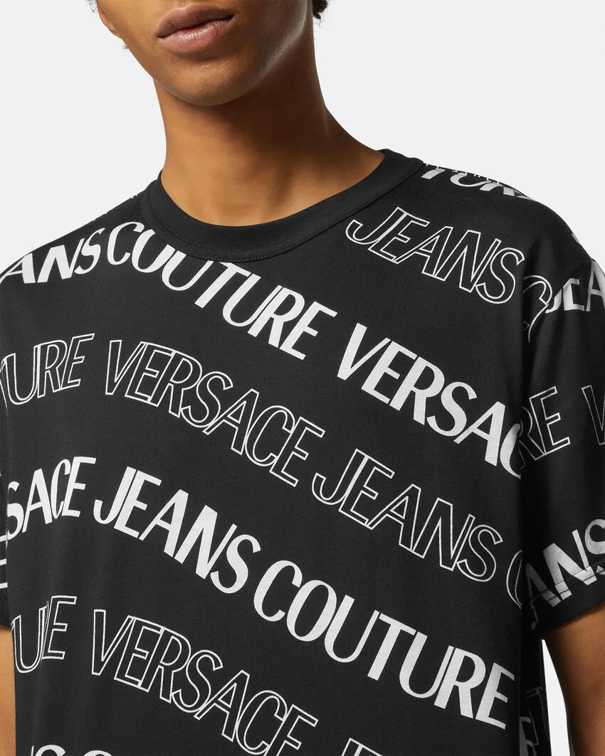 VERSACE JEANS  |Crew Neck Pullovers Monogram Street Style Cotton