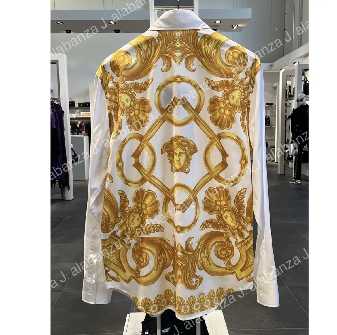 VERSACE  |Long Sleeves Logo Luxury Shirts