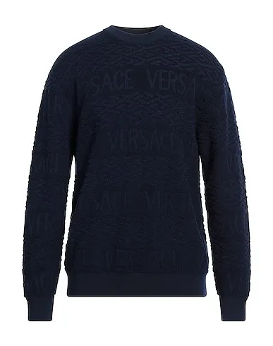 VERSACE  |Pullovers Unisex Wool Street Style U-Neck Long Sleeves Plain