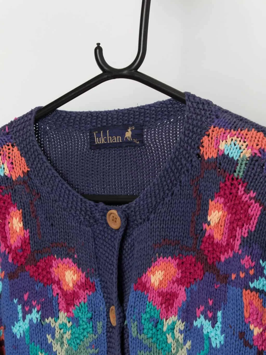 Vintage multicoloured floral cardigan by Tulchan – Small / Medium