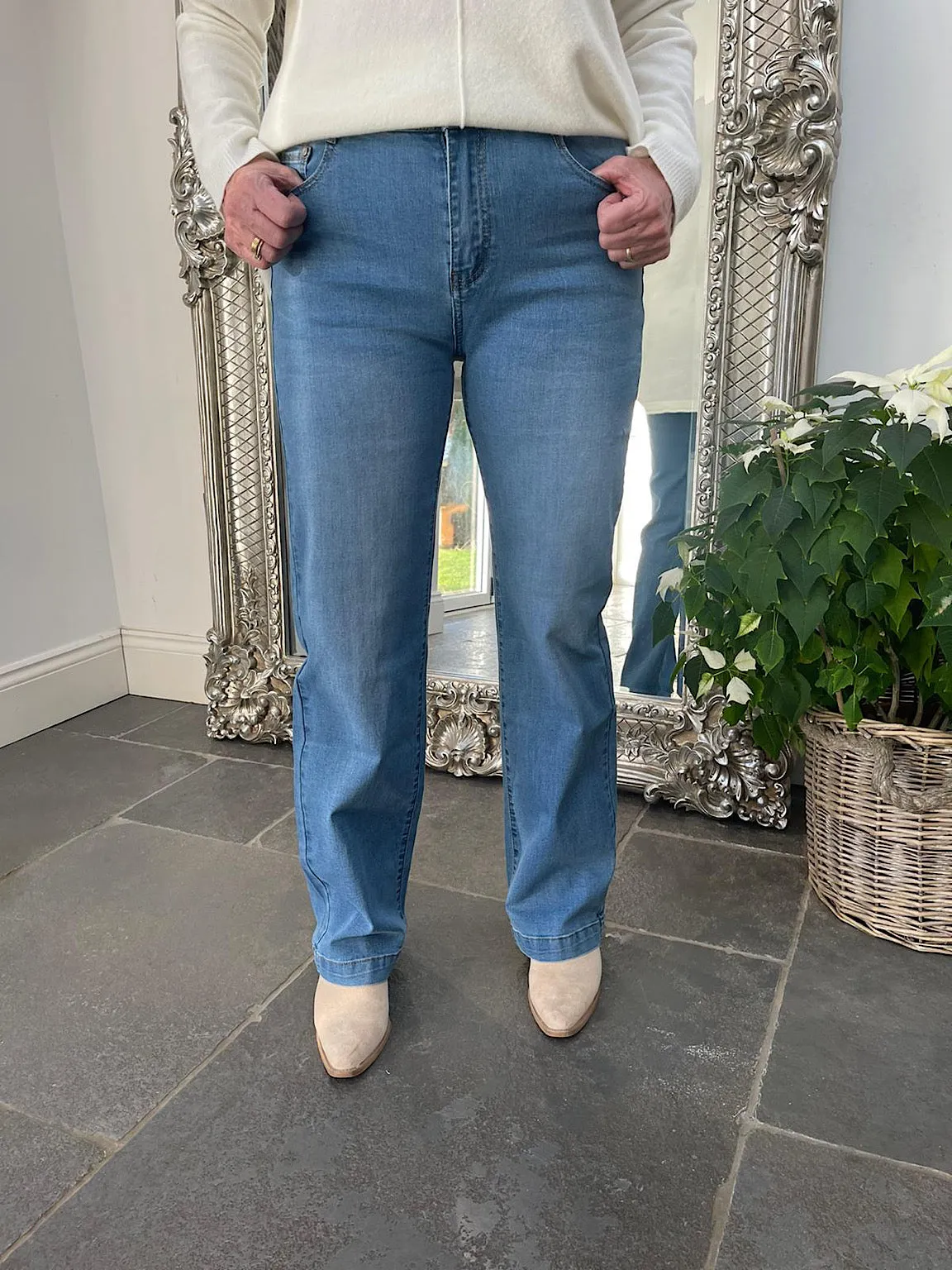 Wide Leg Denim Jeans