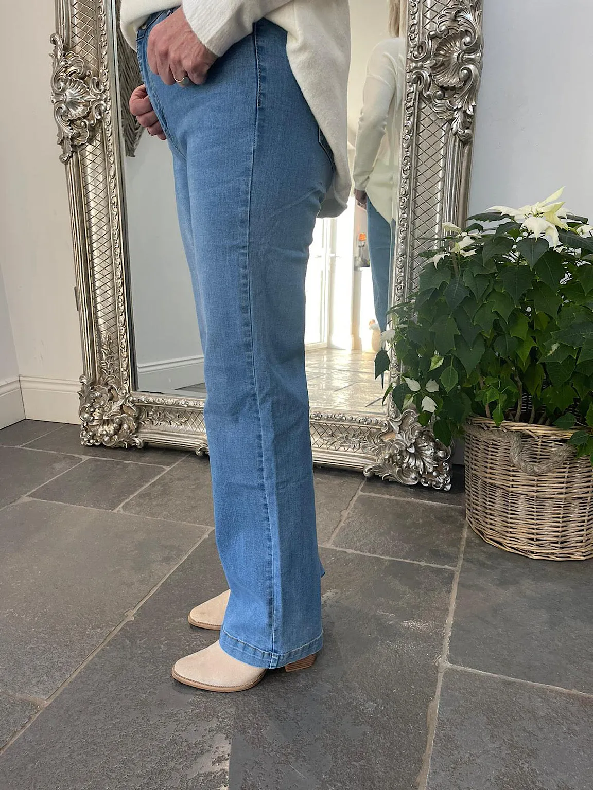 Wide Leg Denim Jeans