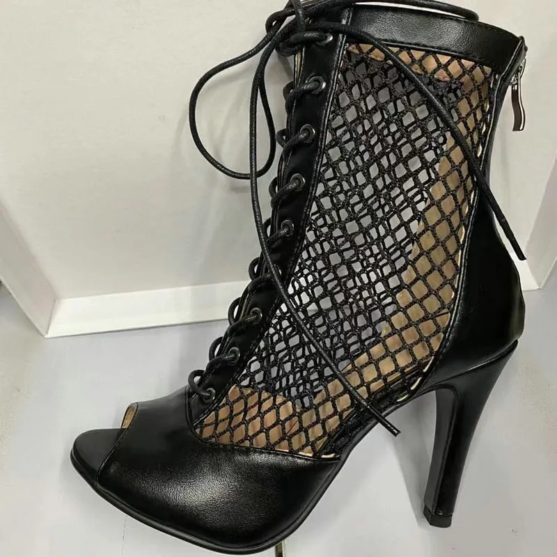 Women's Black Sexy Comfortable Light Soft Zipper High Heels Boots