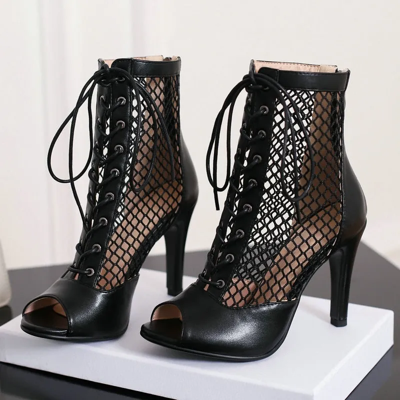 Women's Black Sexy Comfortable Light Soft Zipper High Heels Boots