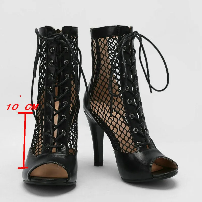 Women's Black Sexy Comfortable Light Soft Zipper High Heels Boots