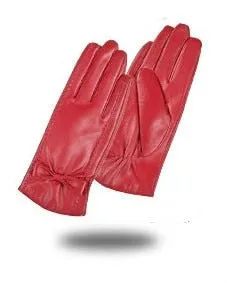 Women's Fashion Winter Genuine Leather Goatskin Warm Finger gloves