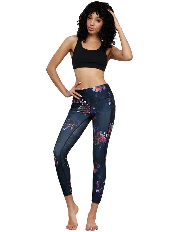 Women's Floral Print Leggings with Inner Pocket/Side Pocket