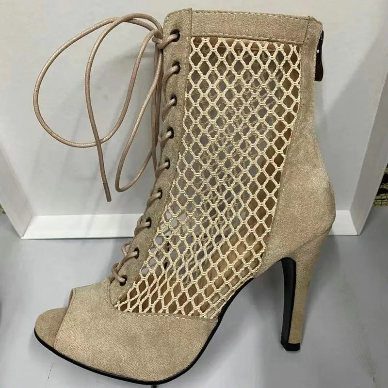 Women's Sexy Comfortable Light Soft Zipper High Heels Sandal Boots