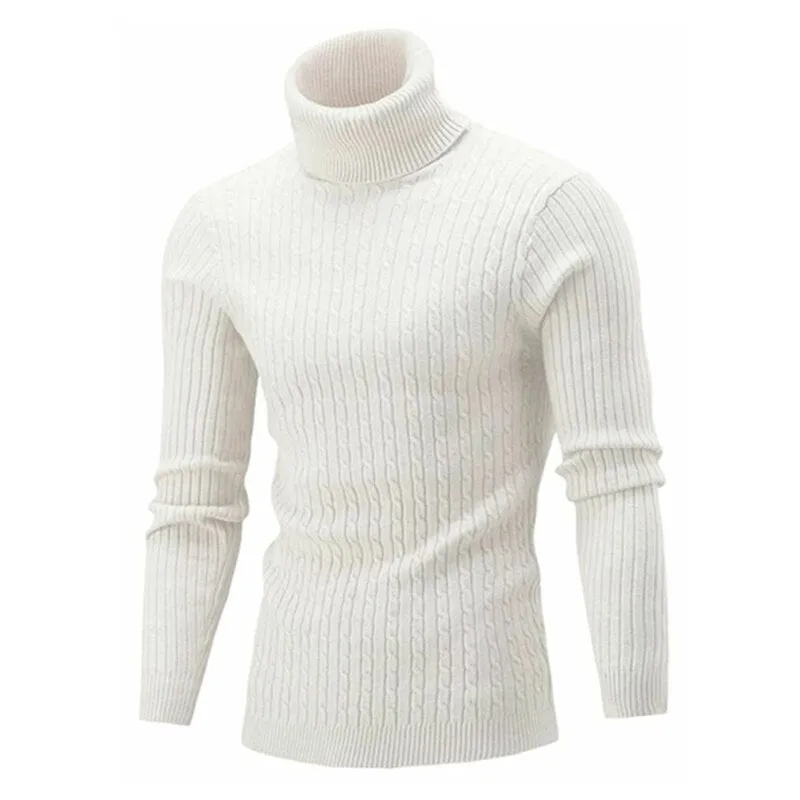 Xituodai Autumn Winter Men's Turtleneck Sweater Men's Knitting Pullovers Rollneck Knitted Sweater Warm Men Jumper Slim Fit Casua