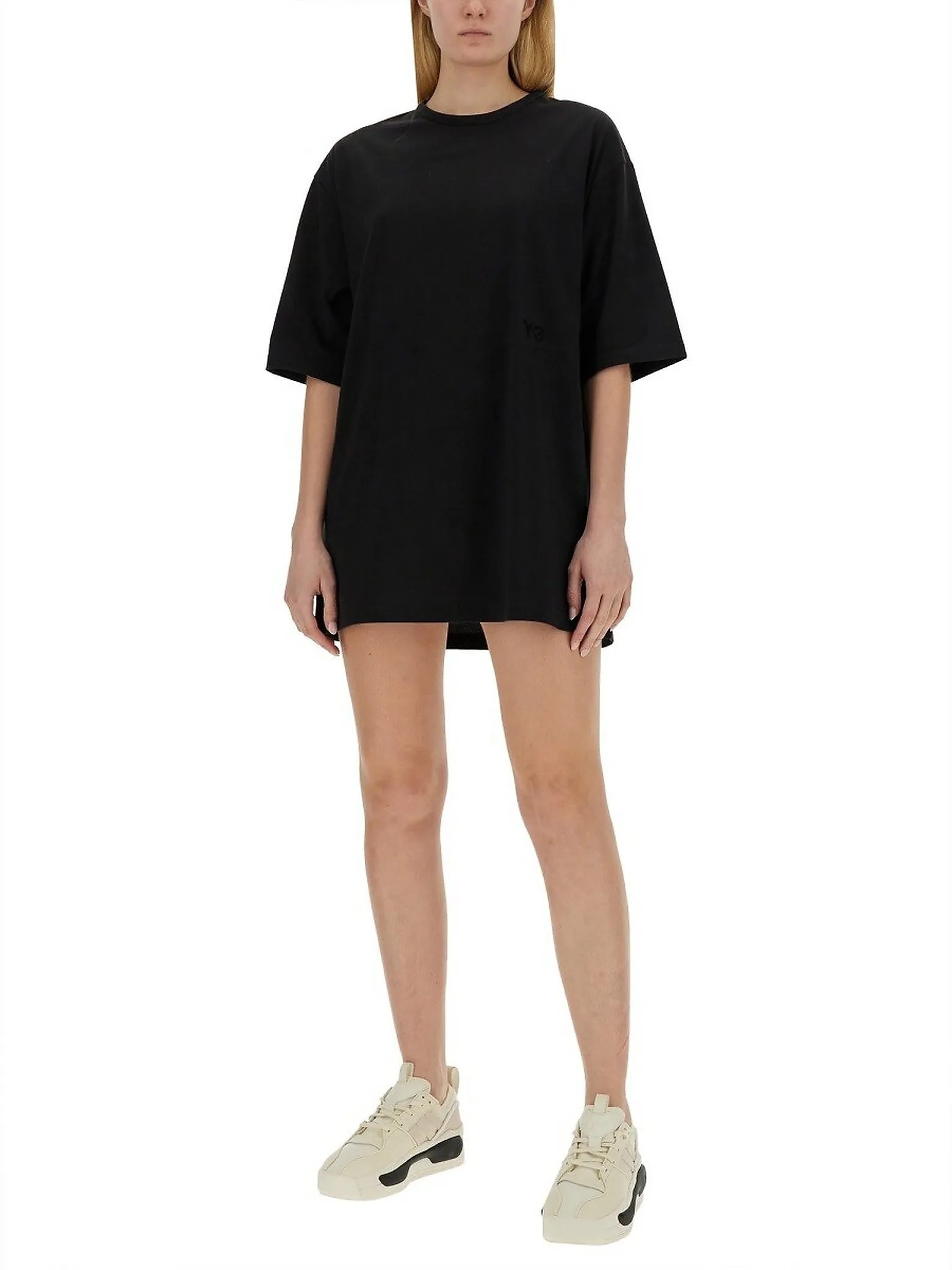 Y-3  |Crew Neck Pullovers Street Style Plain Cotton Short Sleeves