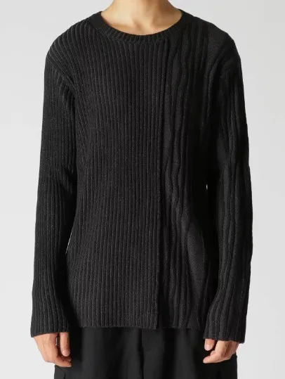 Yohji Yamamoto  |Crew Neck Pullovers Street Style Long Sleeves Plain